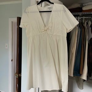 Madewell off white dress with bow